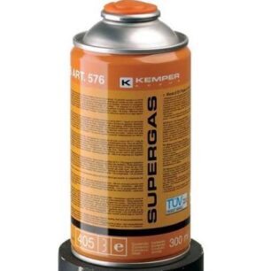 KEMPER Supergas (Model Art. 575). Idealne za profesionalce i hobi majstore kojima je potreban stabilan plamen i pouzdan rad. Glavne karakteristike: Veliki kapacitet: 600 ml (330 g) – traje znatno duže od standardnih manjih patrona. Navojni priključak: Standardni navoj 7/16" (EU standard) koji odgovara većini brenera, lampi i rešoa. Visoka temperatura: Specijalna mešavina butana i propana omogućava rad na temperaturama do 1900° C. Bezbednost: Opremljena ventilom koji omogućava skidanje boce sa uređaja pre nego što se potpuno isprazni, bez curenja gasa. Zemlja porekla: Proizvedeno u Italiji (Kemper Group).